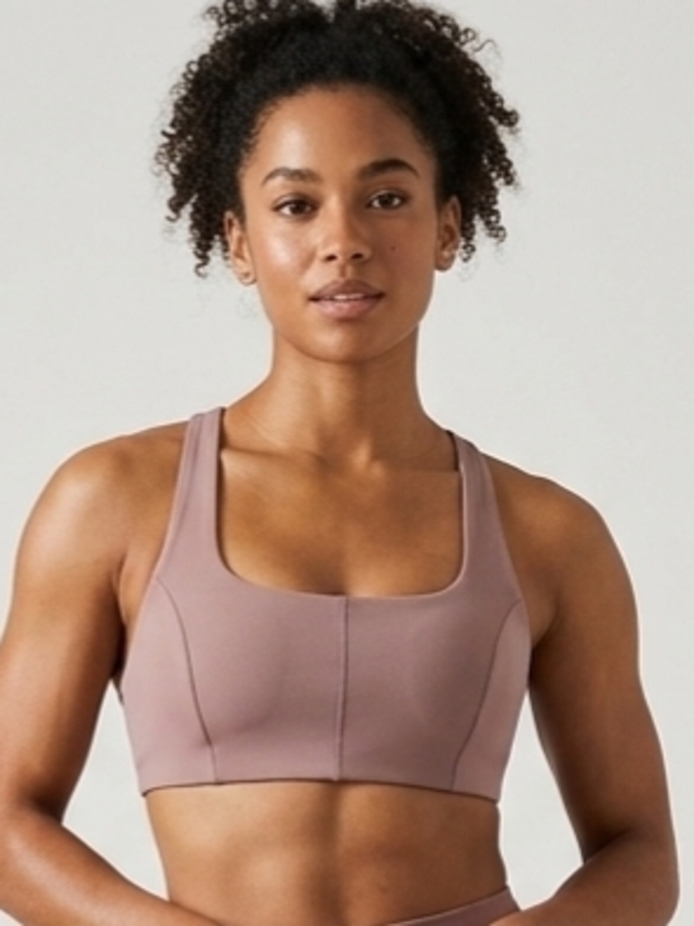 lululemon athletica Square-Neck Sports Bra in Dusty Mauve